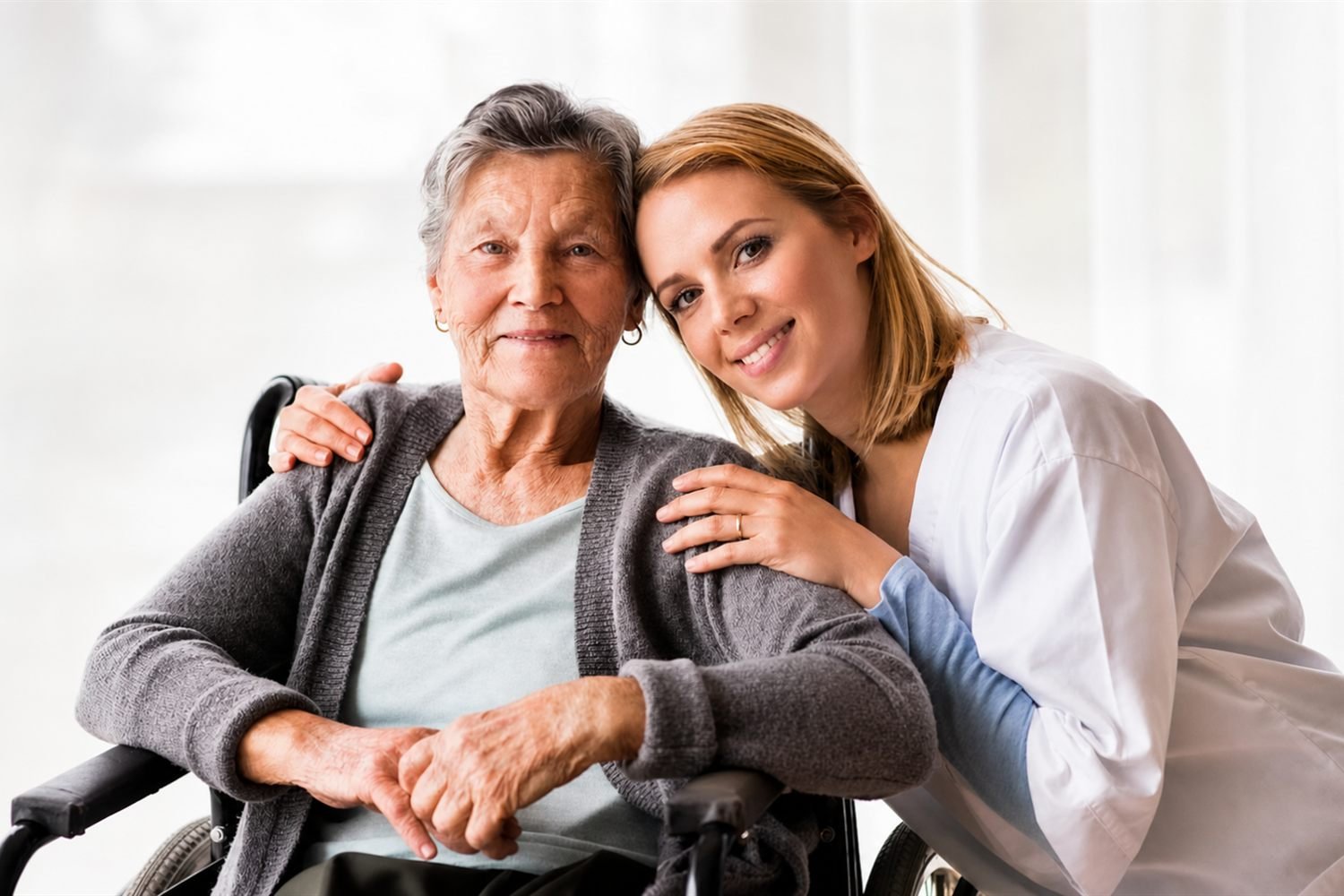 A nurse practitioner listening closely to a patient during an appointment